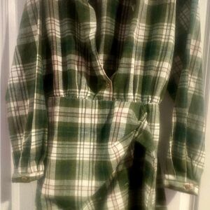 Btween Green and White Casual Dress with Eye-Catching Design